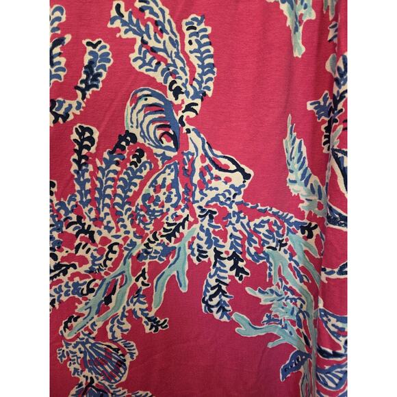 Lilly Pulitzer Sloane Maxi Dress Capri Pink Samba Tropical Beachy Boho | L EUC - Picture 7 of 10